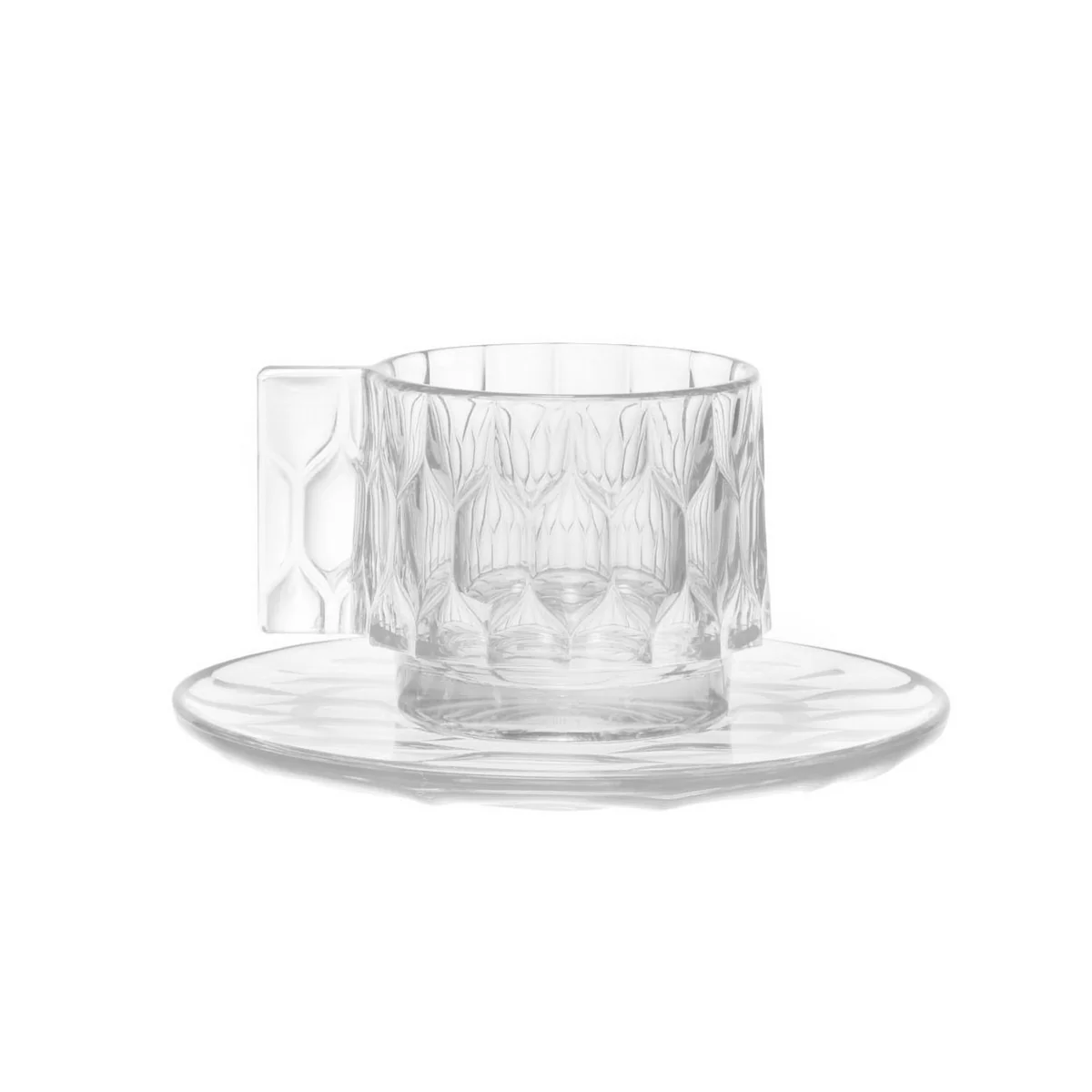 Kartell - Jellies Espresso Tasse und Untertasse, glasklar