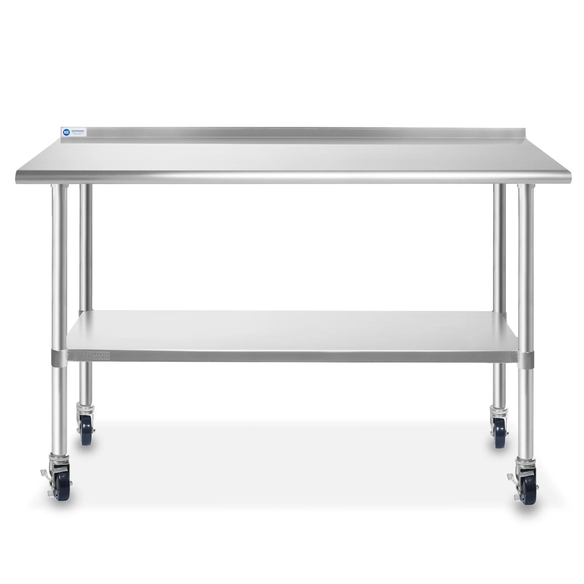 60 x 24in NSF Stainless Steel Table with 4 Casters