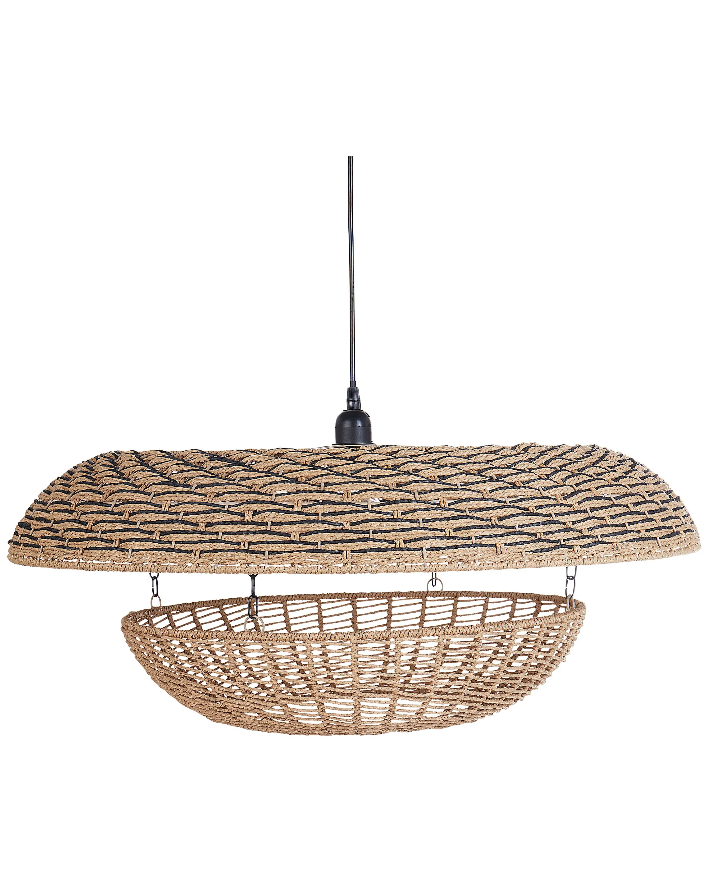 Pendant Lamp KIDEPO Paper Rope Brown