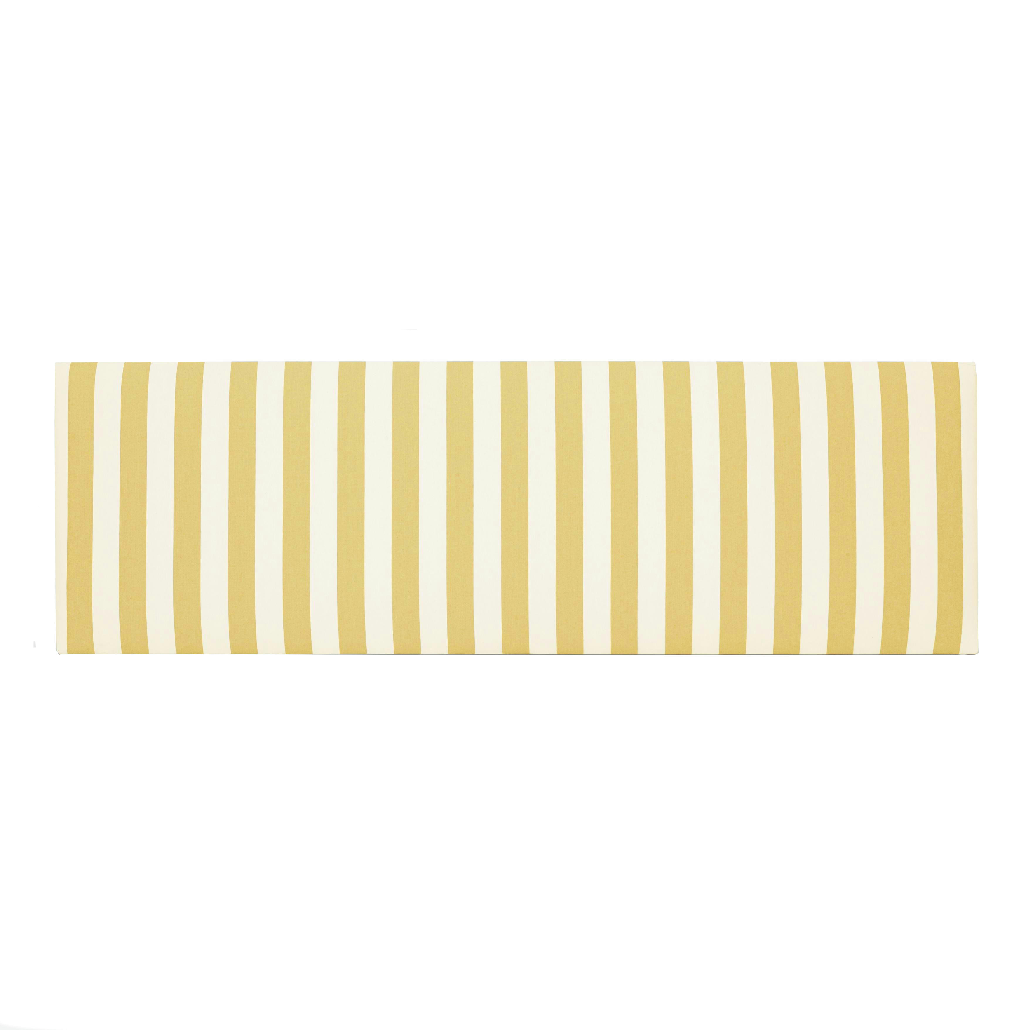 BILLIE SUANCES - Tête de lit tapissée en tissu rayé jaune 165x52cm