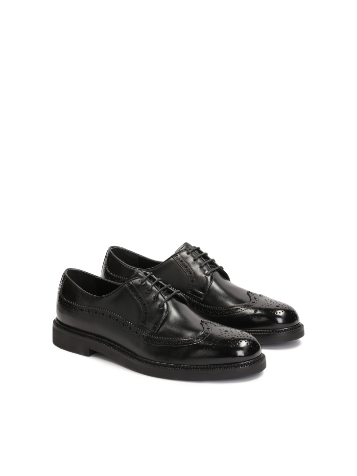 Business black men's brogue shoes