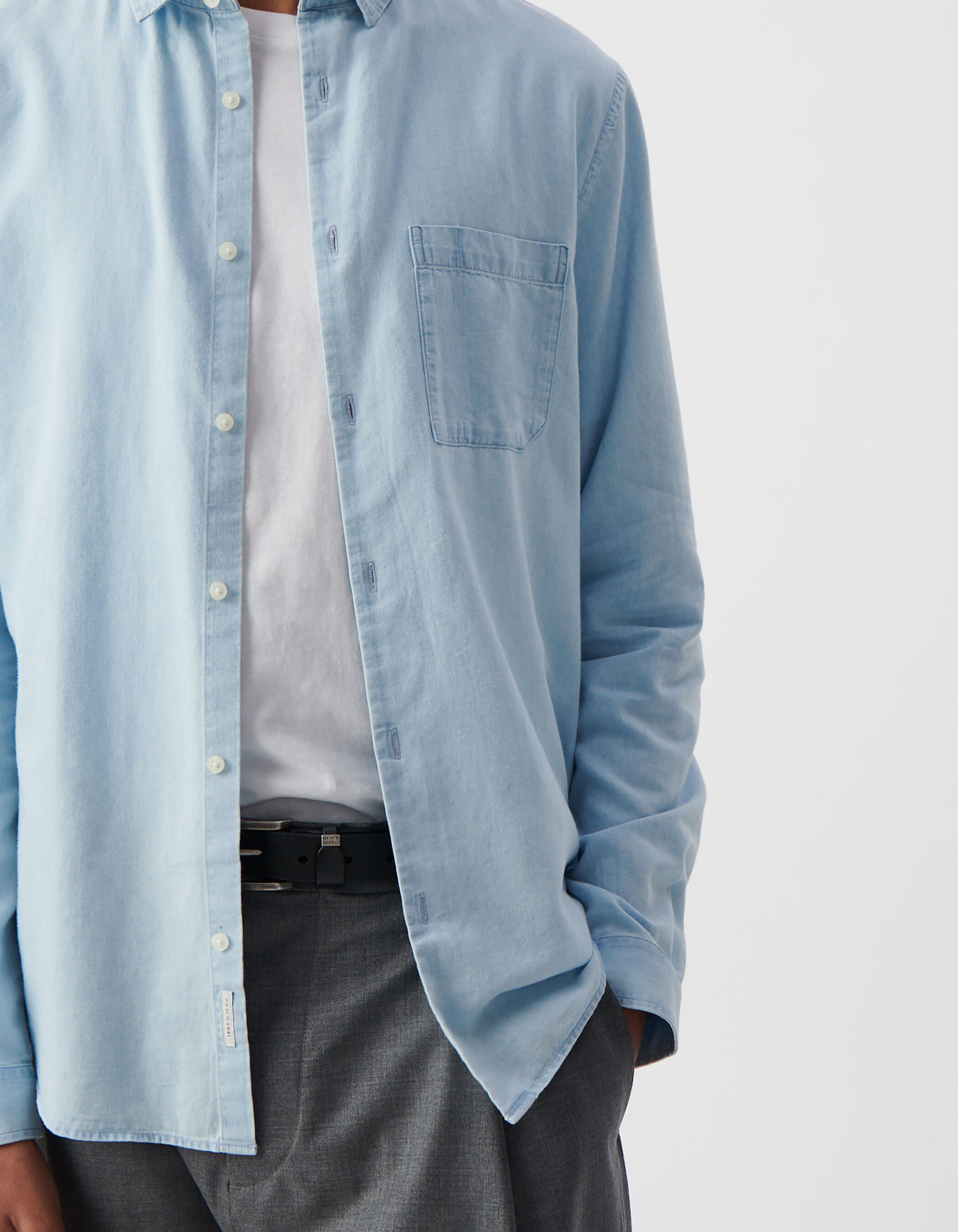 Chemise REGULAR bleue coton et Lyocell® Homme