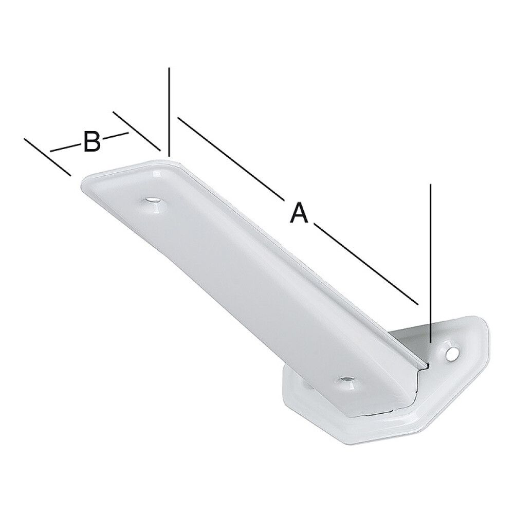 HYLLEKNEKT VORMANN 190X38MM GRÅ