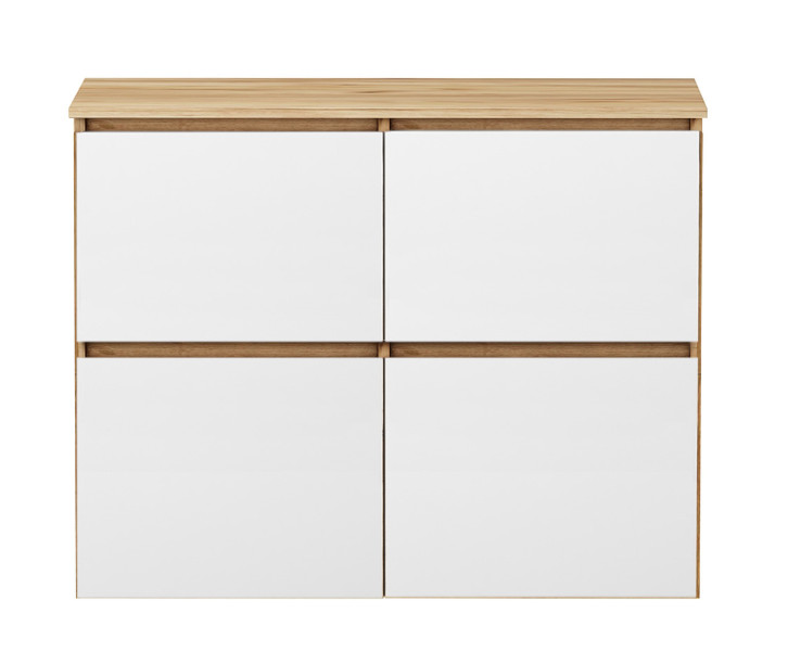 Komoda Megan 90 K4 Dąb Craft Złoty / Biały 90X45X75 Cm