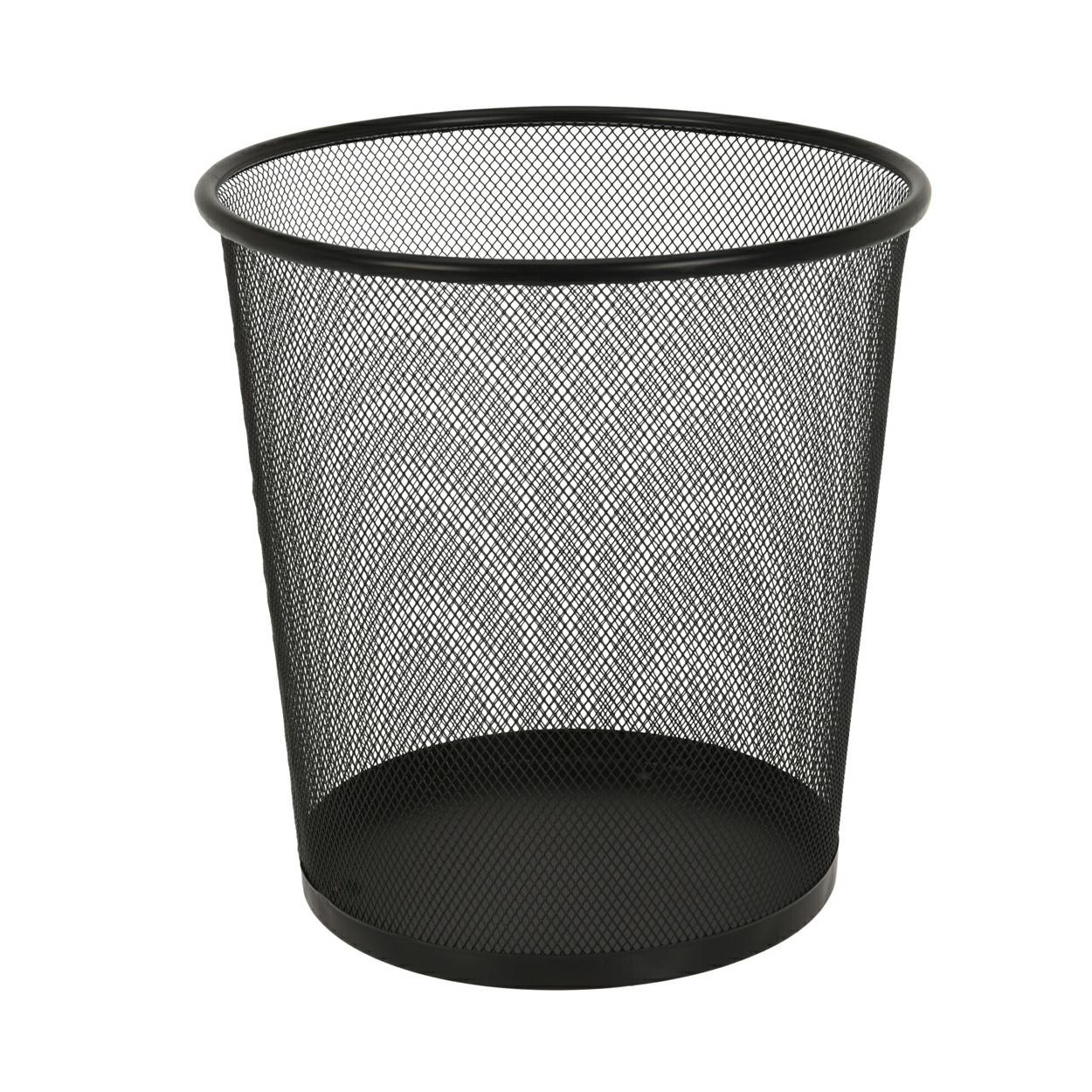 Kosz na papier śmieci biurowy Czarny metalowy loft