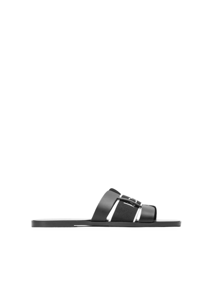 Ladies' black slides