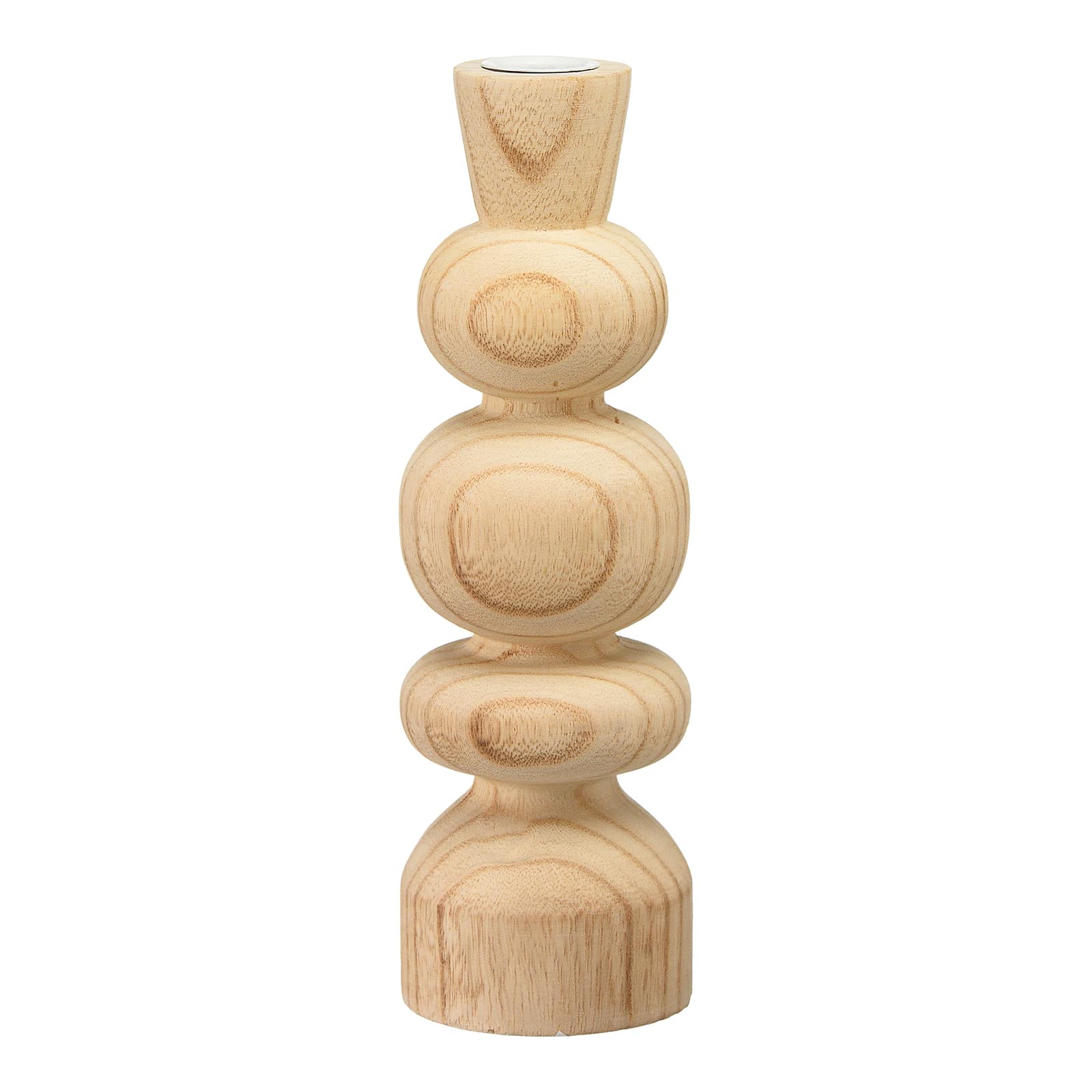 Stabkerzenhalter Natural Braun, ⌀ 7.5 cm, H 250 mm