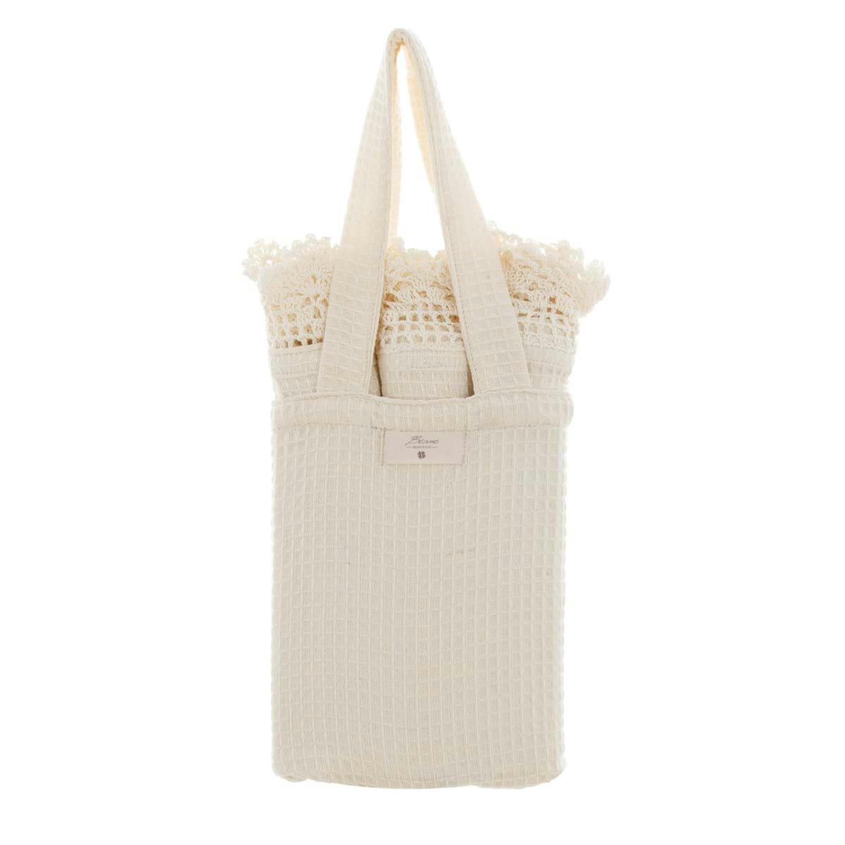 - Sac avec 3 torchons écru en coton