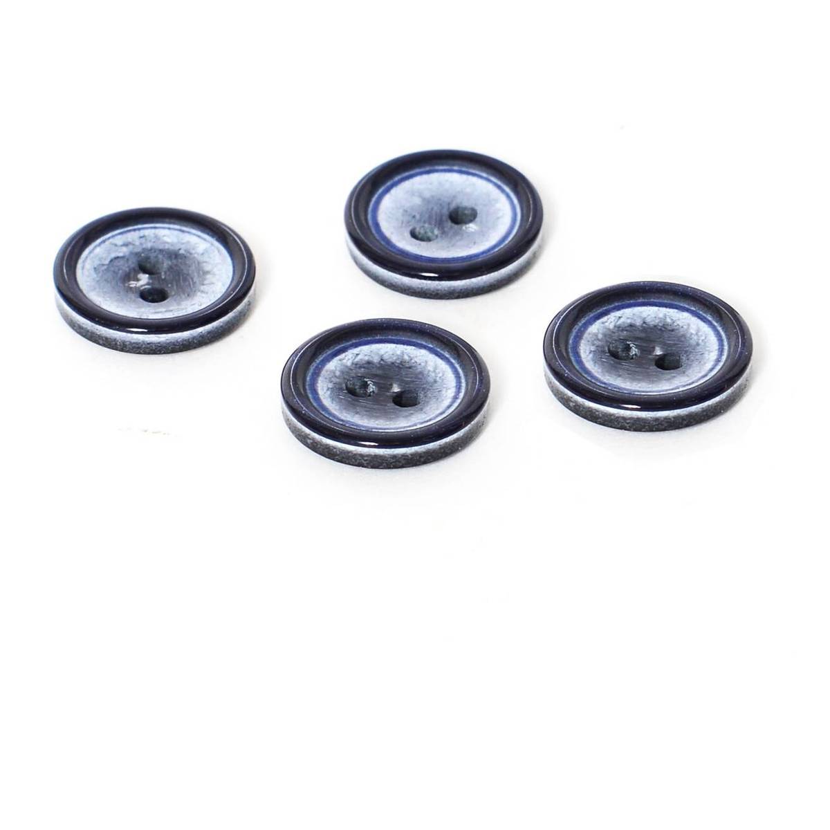 Hemline Navy Basic Knitwear Button 4 Pack