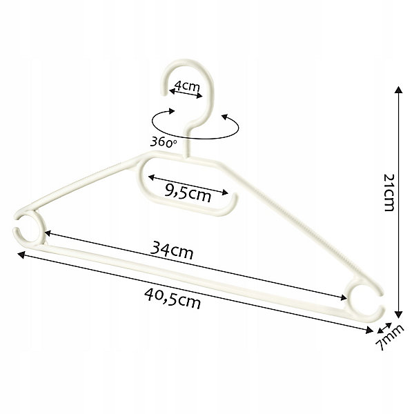 KADAX Cintre Pivotant Cintres 5 pcs