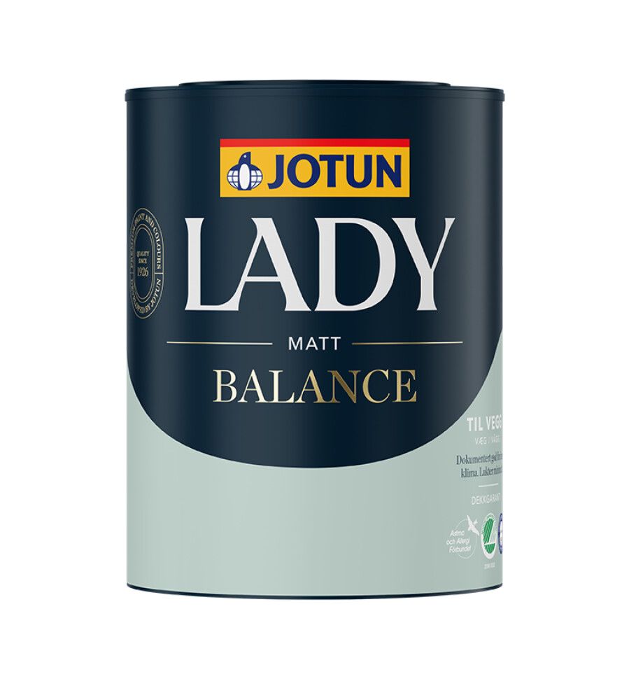 VEGGMALING JOTUN LADY BALANCE HVIT BASE 0,68L