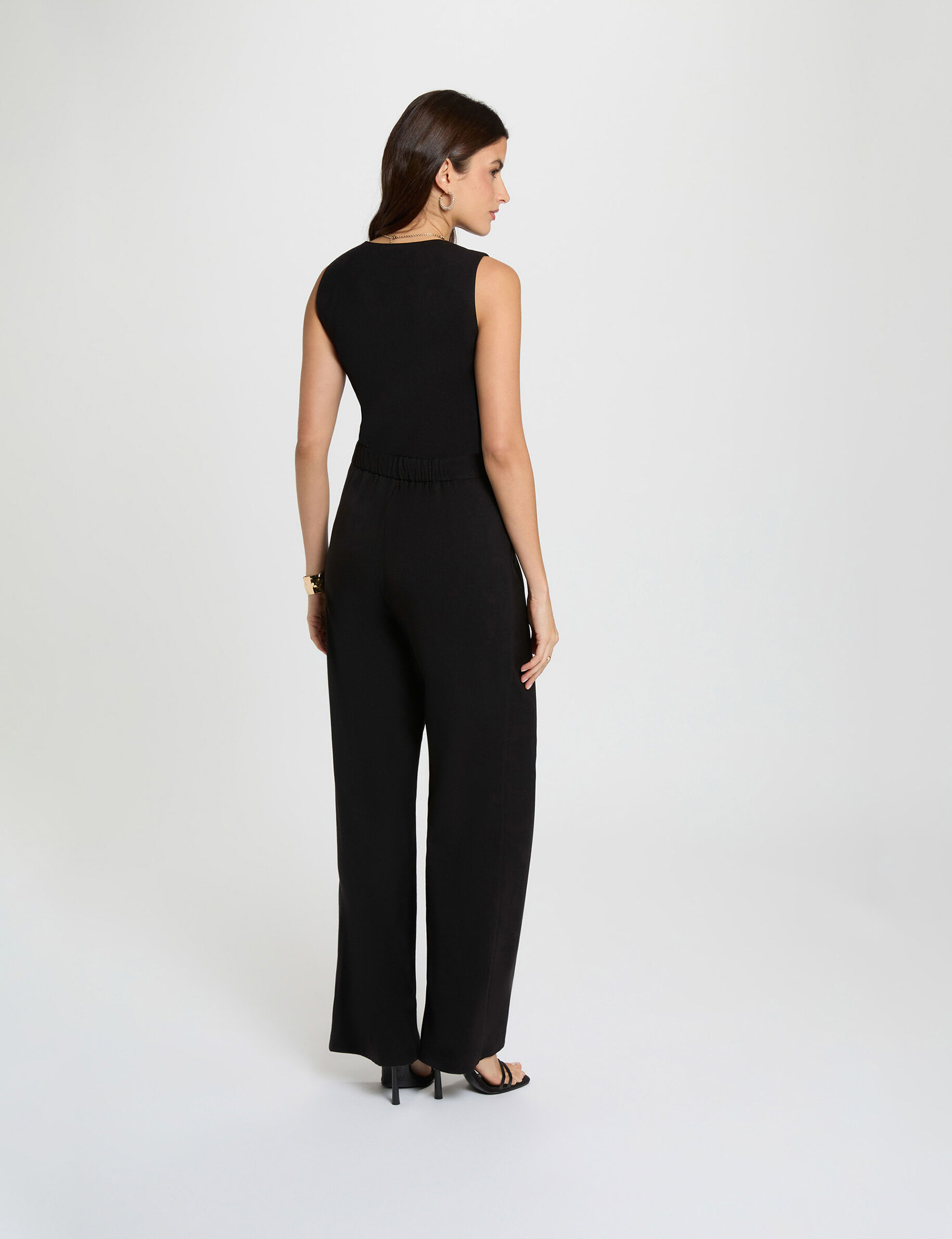 Jumpsuit With V-Neck Black Women