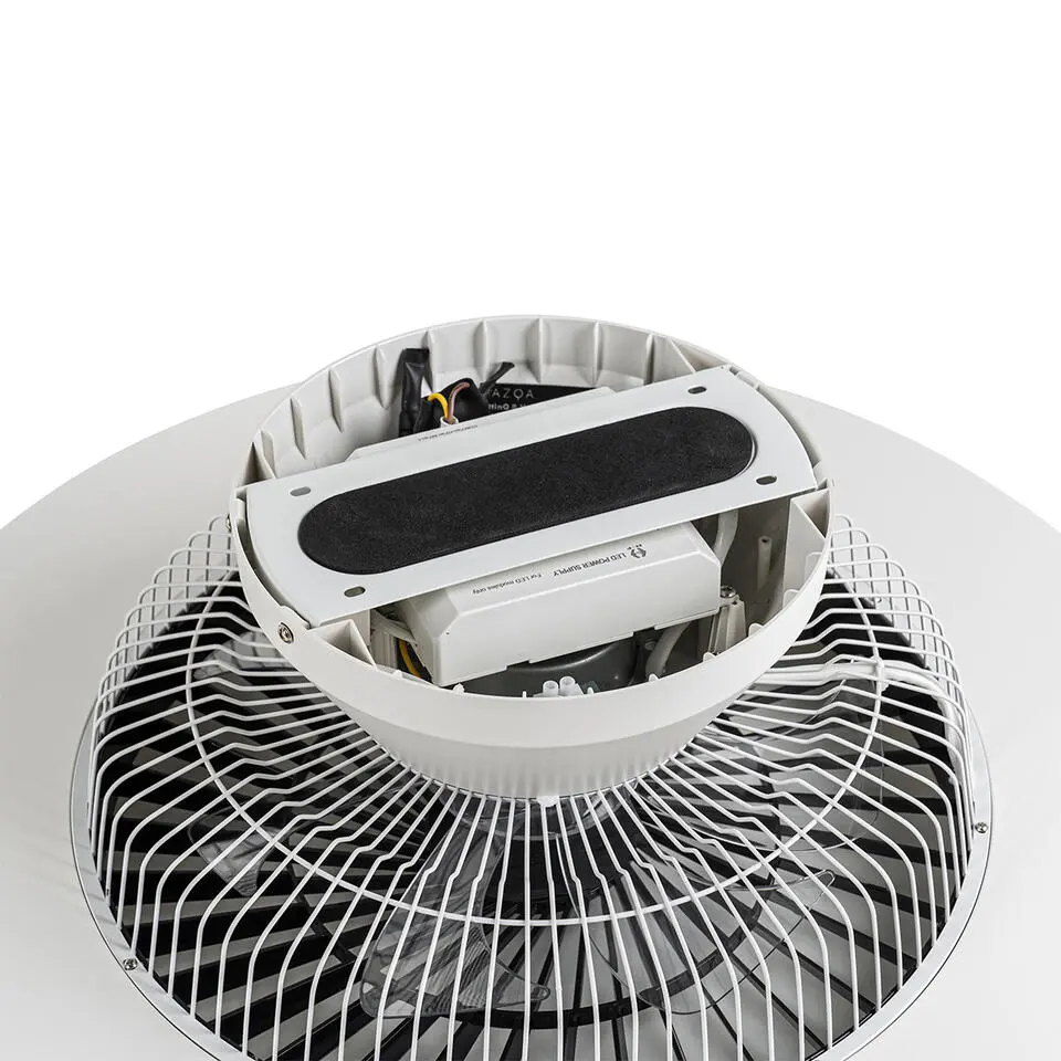 Qazqa plafondventilator climo star zwart ge?ntegreerde led