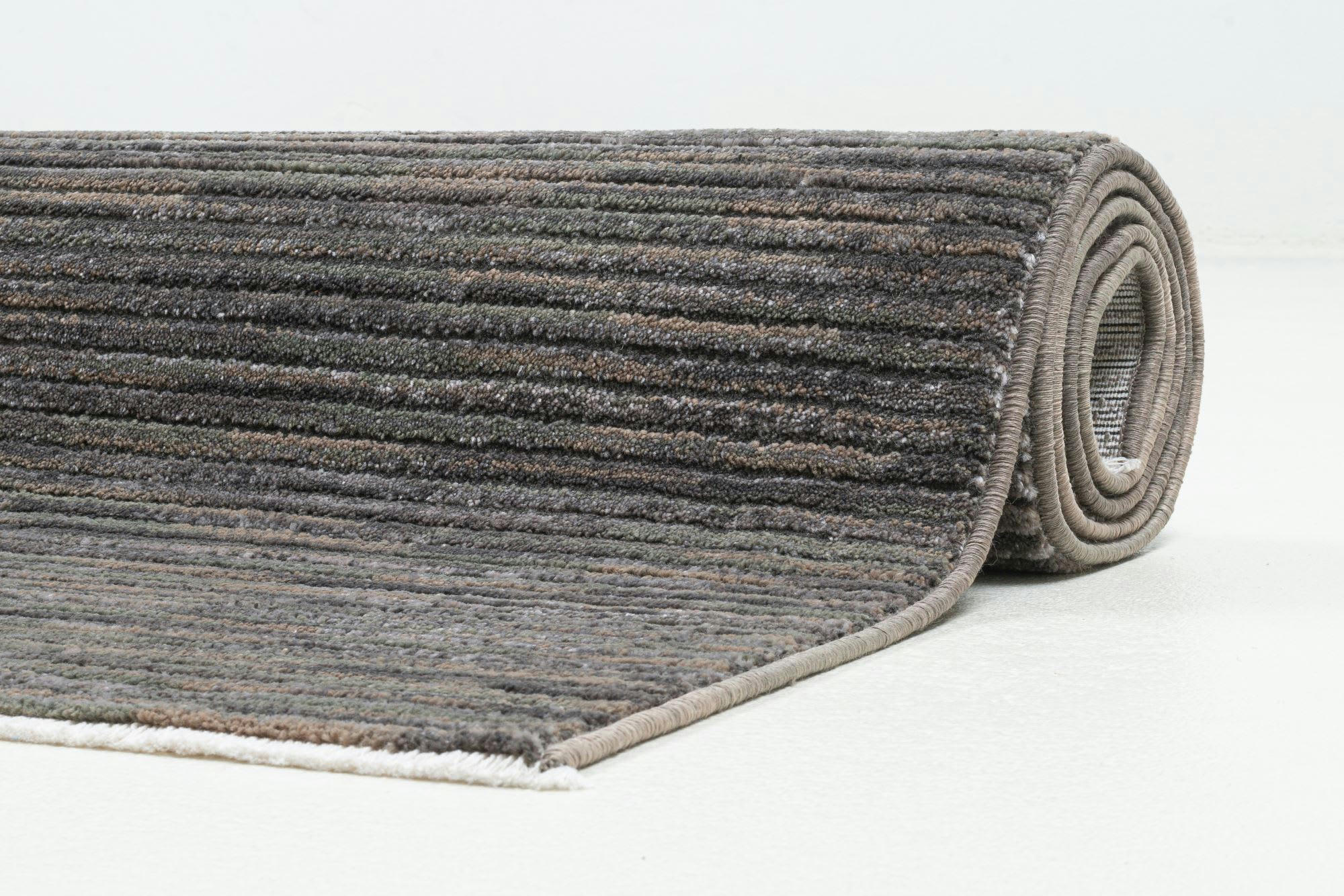 CORDULETTA - Tapis tissé à la machine en polypropylène - gris foncé 160x230 cm