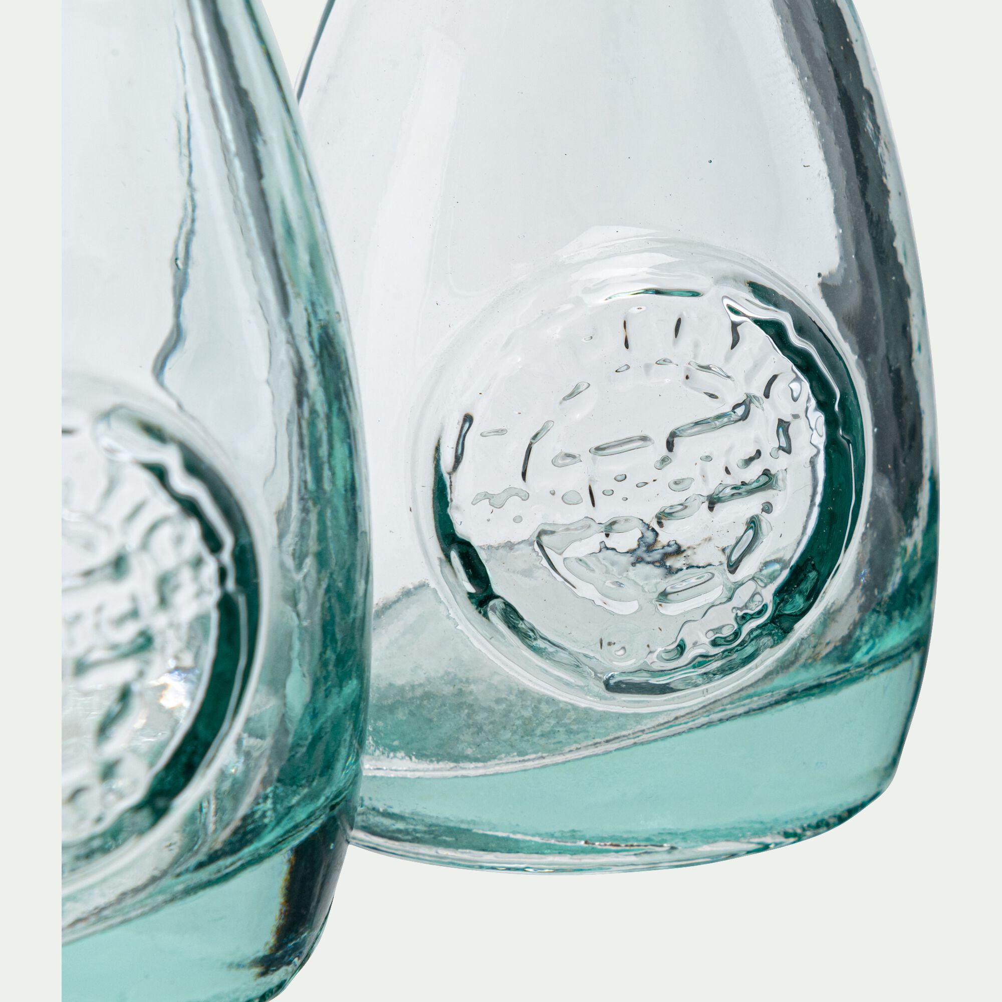 AQUA - Lot de 2 pots en verre recyclé 10cl - transparent