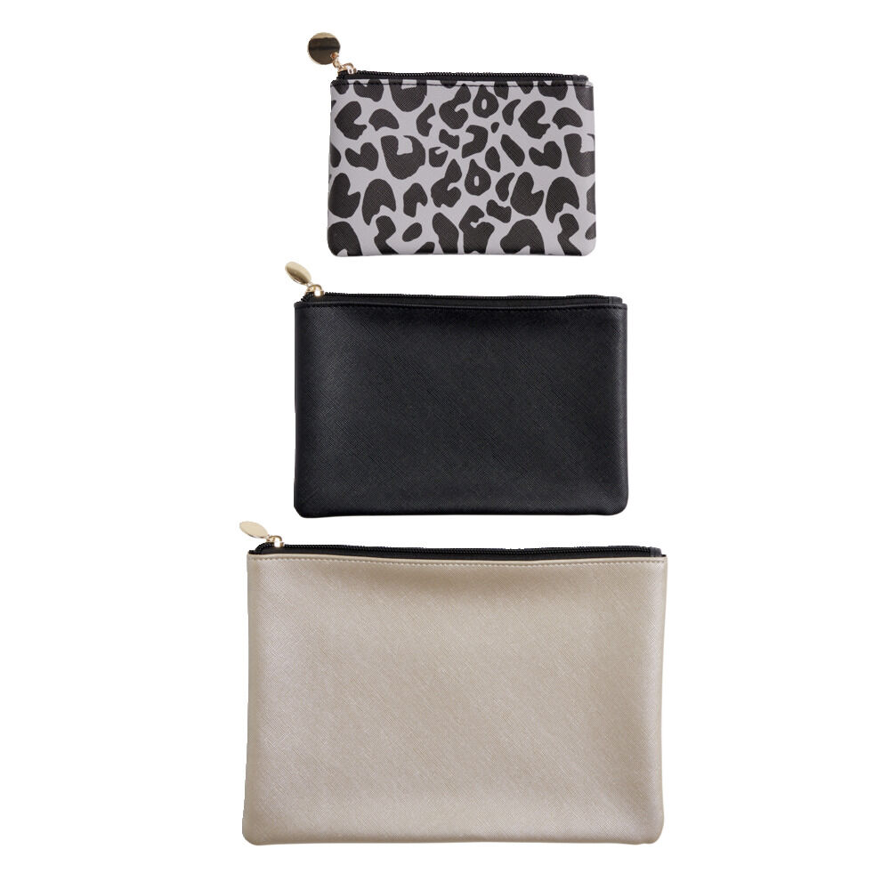 Ensemble de 3 pochettes plates assorties - 2 modèles
