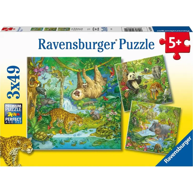 Puzzle 3er-Set Im Urwald