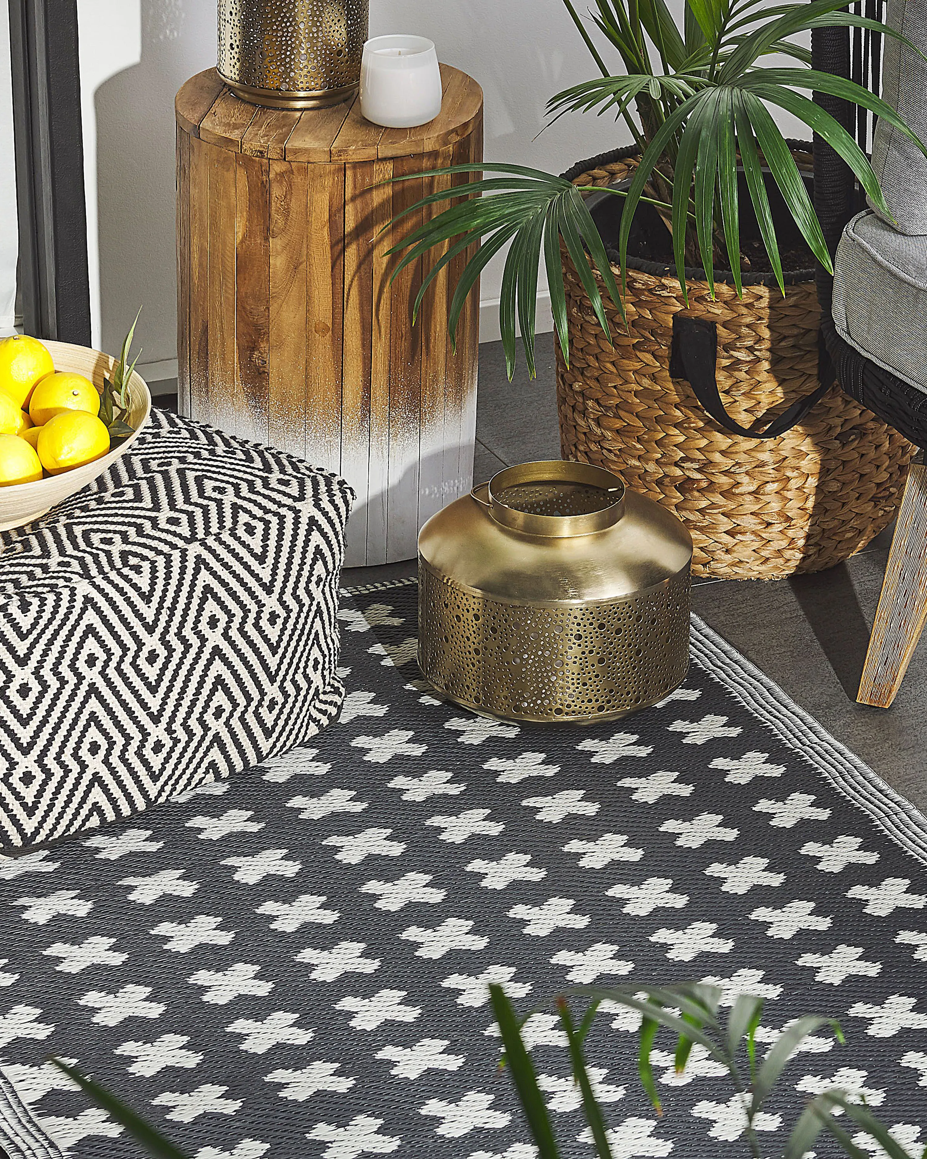 Outdoor Rug ROHTAK Black 90 x 180 cm