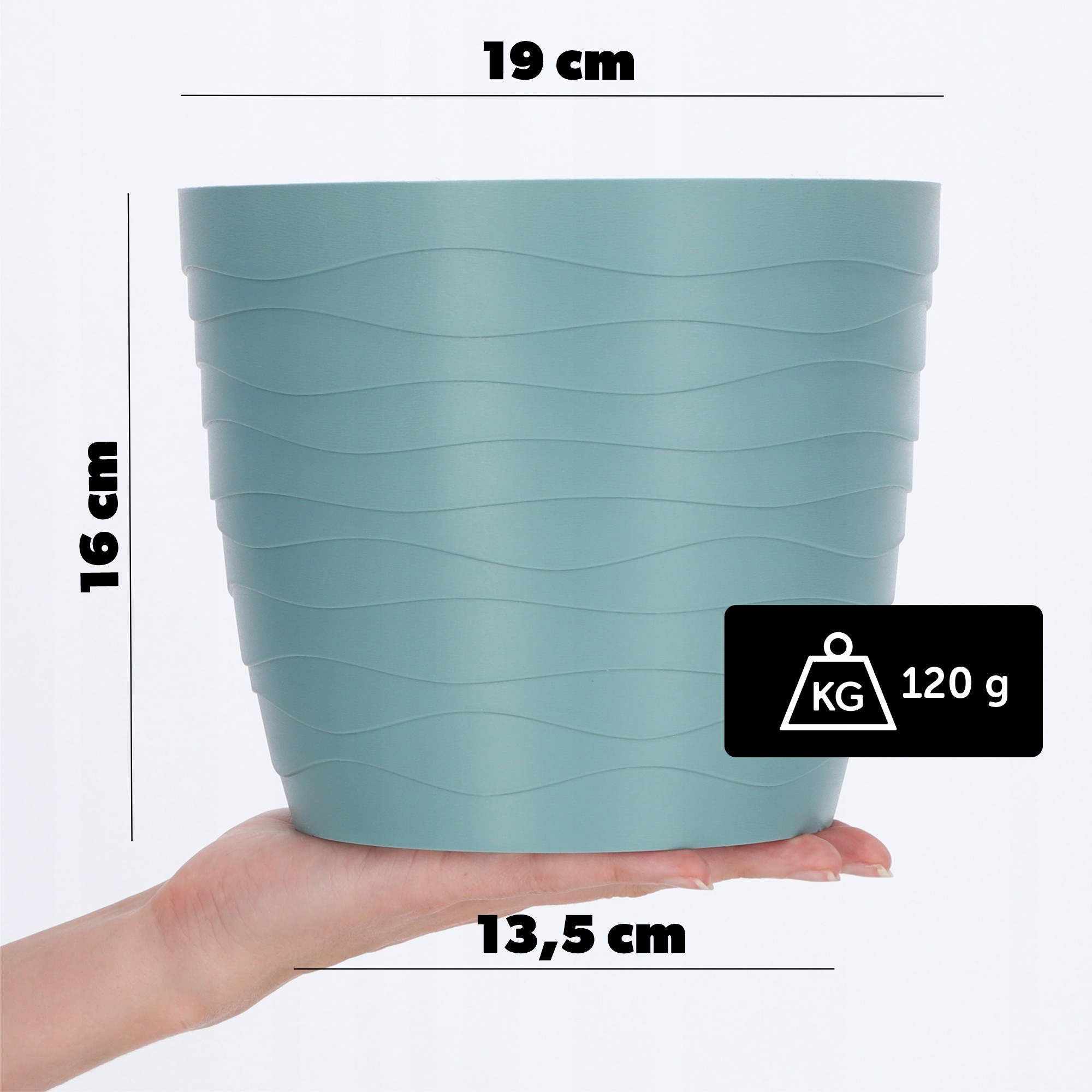 Doniczka Osłonka Donica Na Kwiaty 19cm Kolory