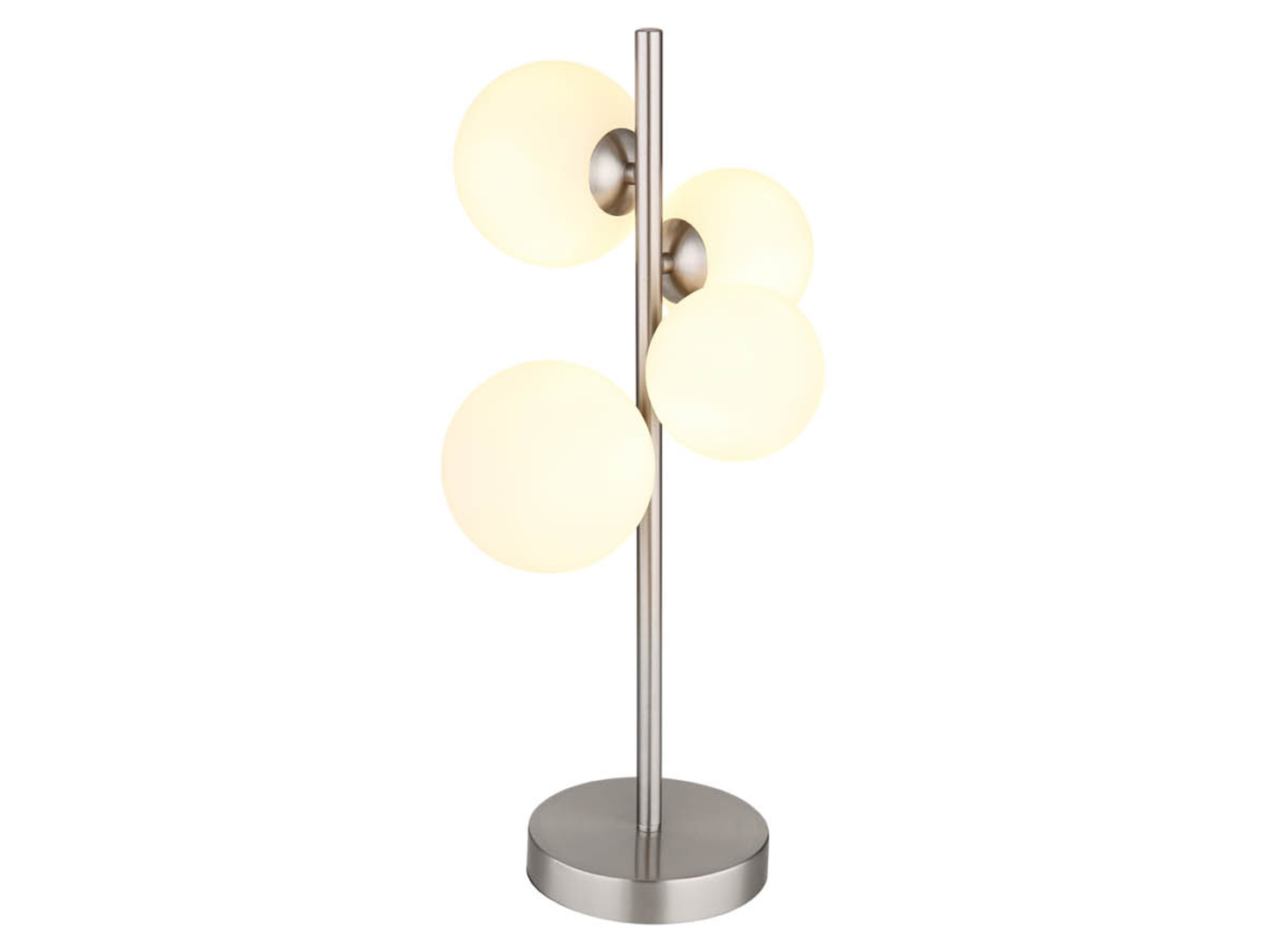 Lampa stołowa Blacky 4-punktowa metalowa srebrna