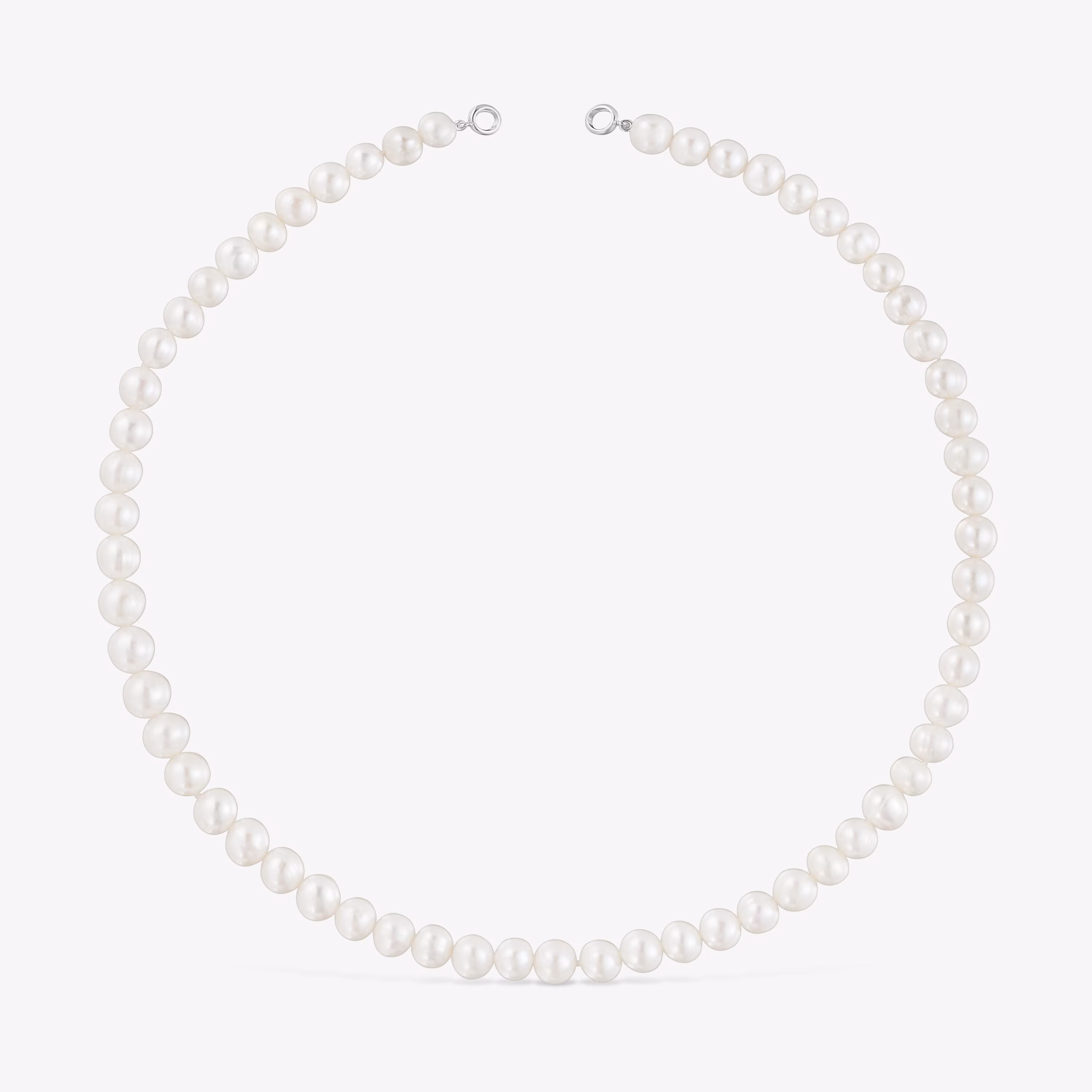 Collar de plata y perlas de 8 mm Hold