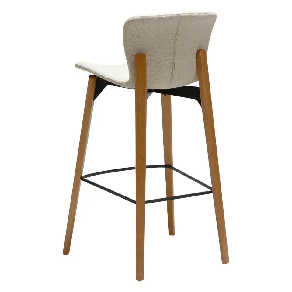 Hioshop Paragon Dan-Form barstoel boucl&eacute; wit