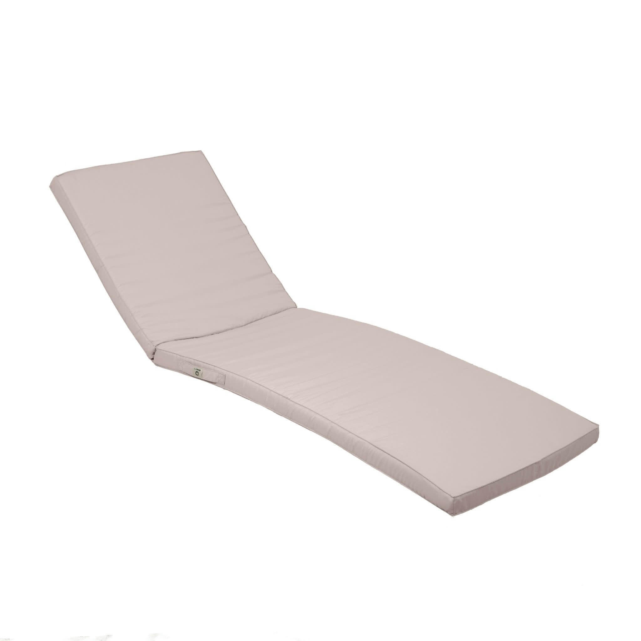 - Coussin pour transat déhoussable 185x55x4cm gris