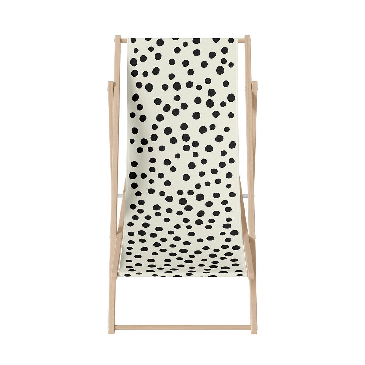- Transat pliant pois bois de hêtre noir