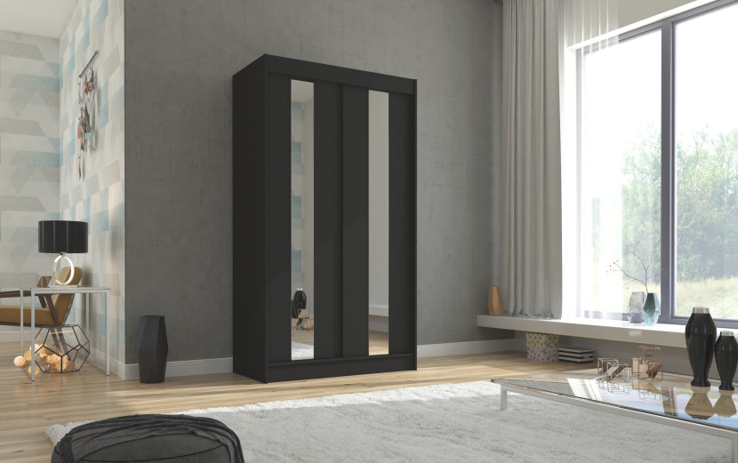 Szafa przesuwna z lustrem BALTON 120 Black