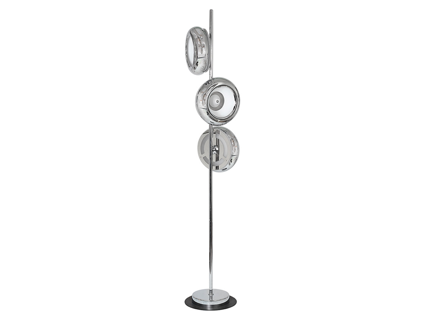 Lampa podłogowa Mercurio LED 3-punktowa metalowa srebrna