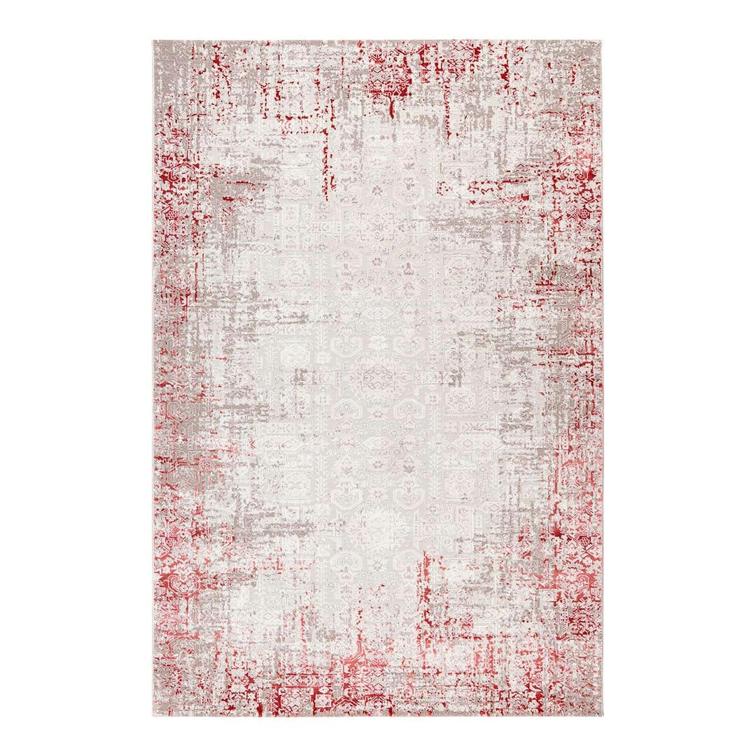 PALMA - Tapis  baroque en polyester rose 140x200