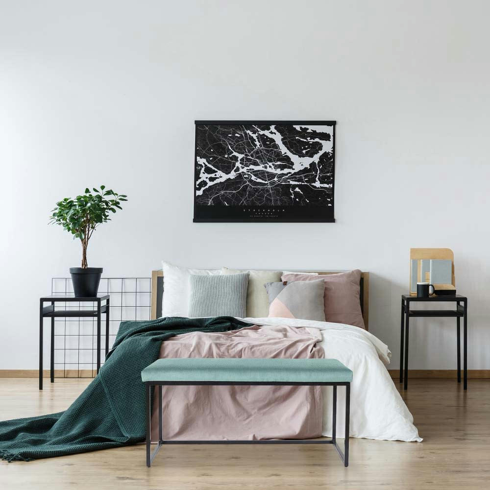 - Banc en métal assise en velours giulia vert céladon