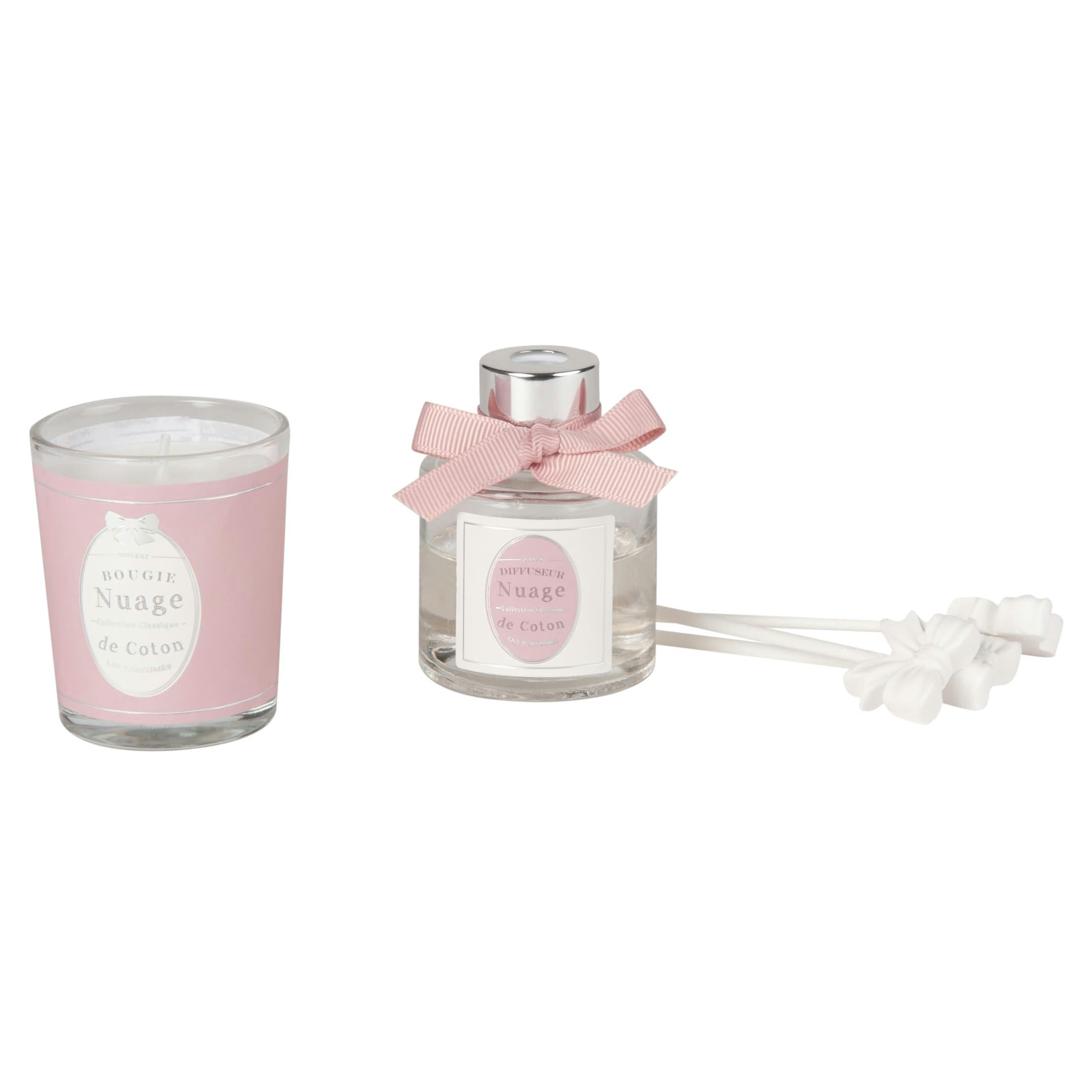 MEDAILLON - Coffret bougie 50g et diffuseur de parfum coton 30 ML