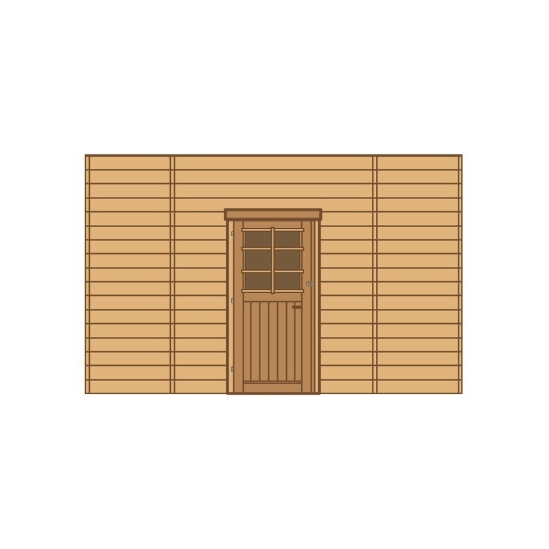 Paroi frontale avec simple porte gauche pour carport 2,7 x 2,45 m SOLID