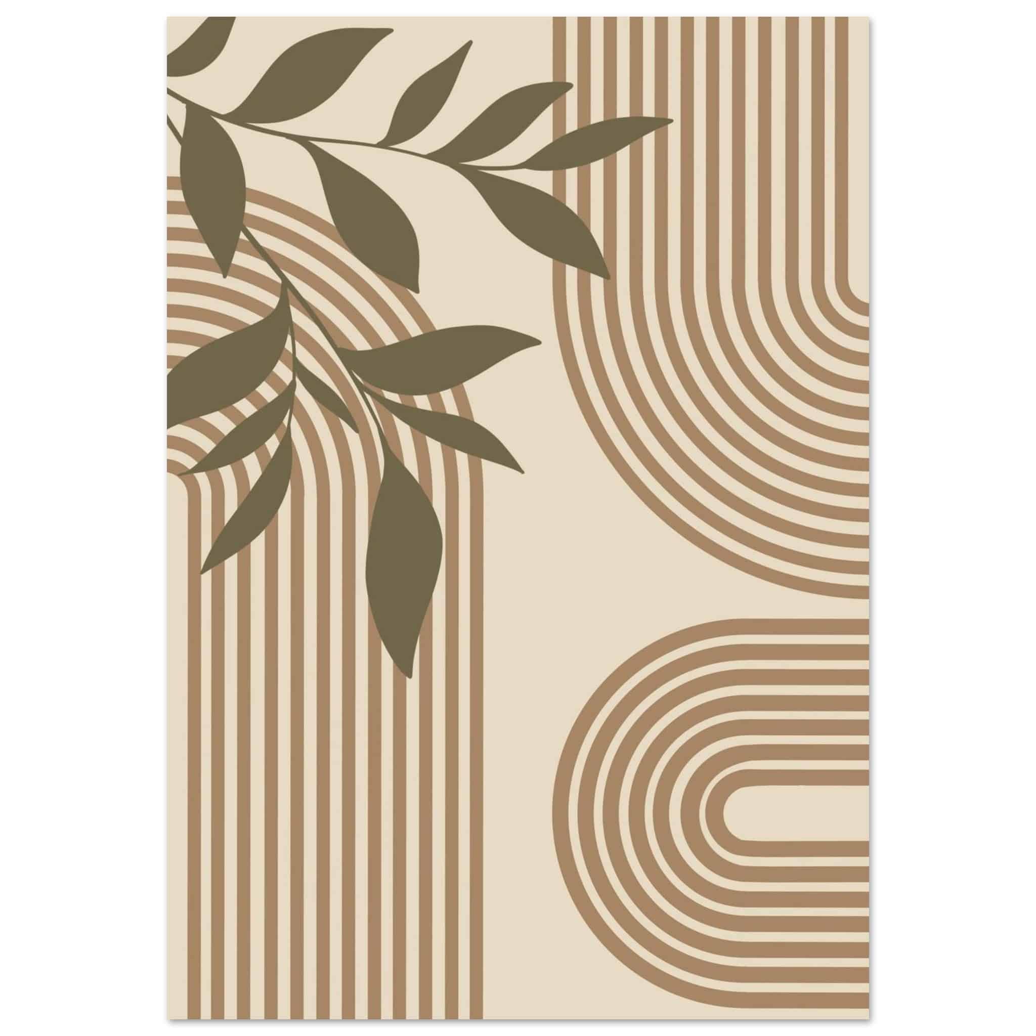 Artfulprints Poster Boho – Structured calm  - 70x100 cm - Bruin