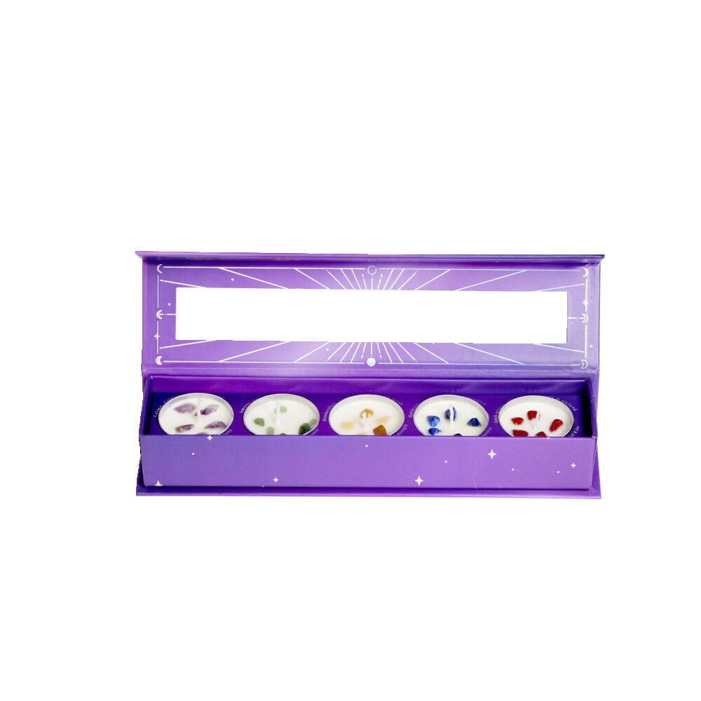 Coffret de 5 bougies chauffe plat lithothérapie