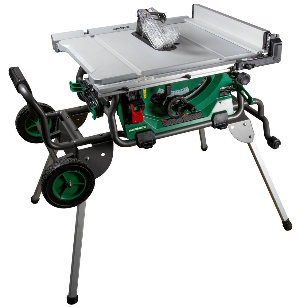 Metabo HPT 10-in Jobsite Table Saw with Fold & Roll Stand, 15 Amp