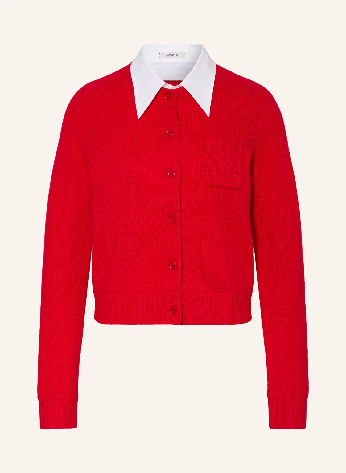 DOROTHEE SCHUMACHER Strickjacke ELEGANT STATEMENTS mit Cashmere und abnehmbarem Kragen