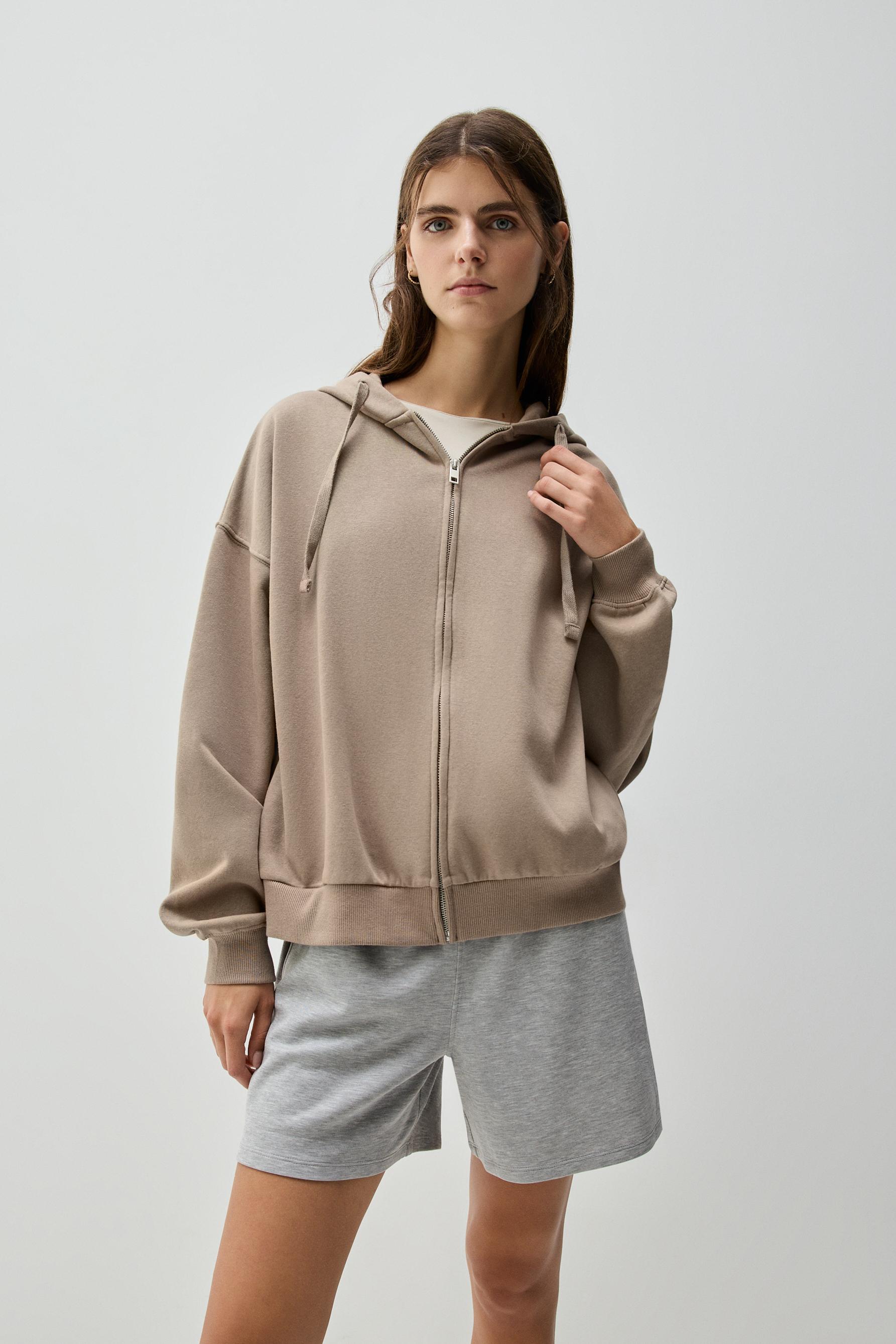 Sudadera cremallera oversize