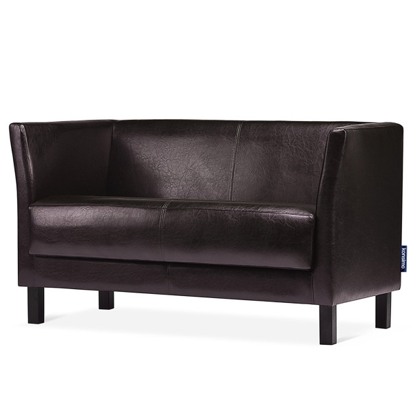 KONSIMO ESPECTO Elegancka sofa do gabinetu/poczekalni, brązowa