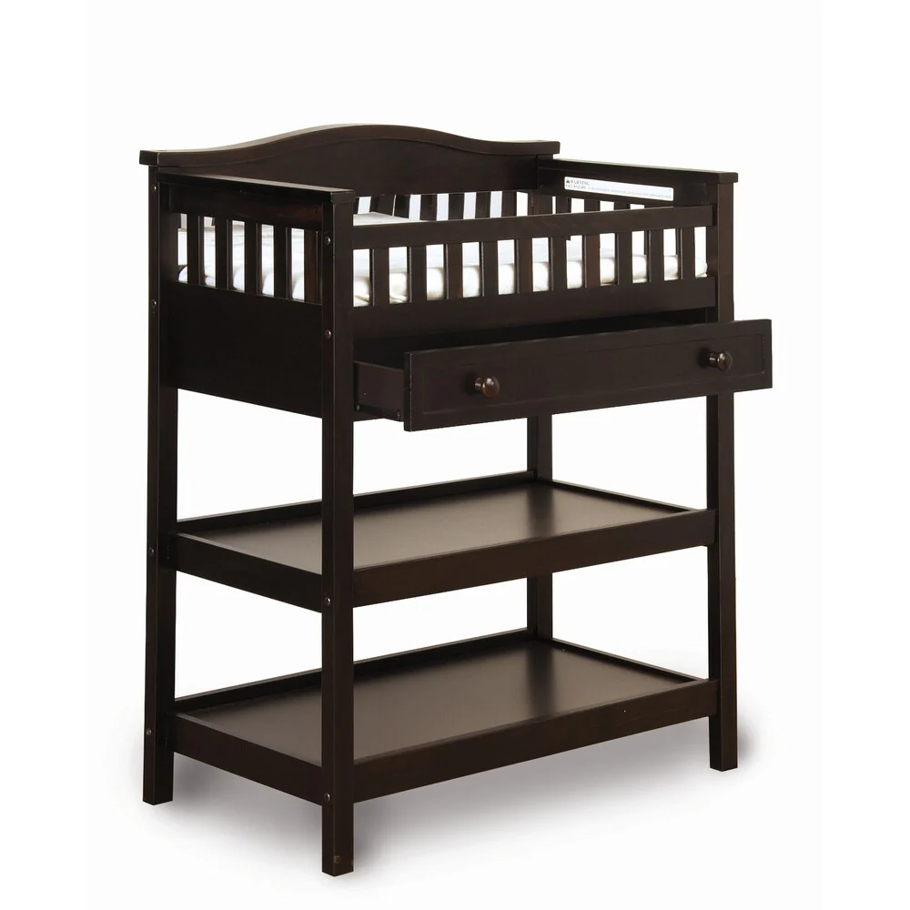 Child Craft Watterson ChangingTable with Drawer and Mirror, Jamocha