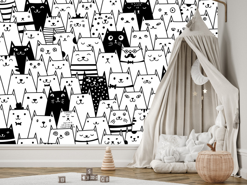 Fototapeta Kotki z komiksu 100x70cm