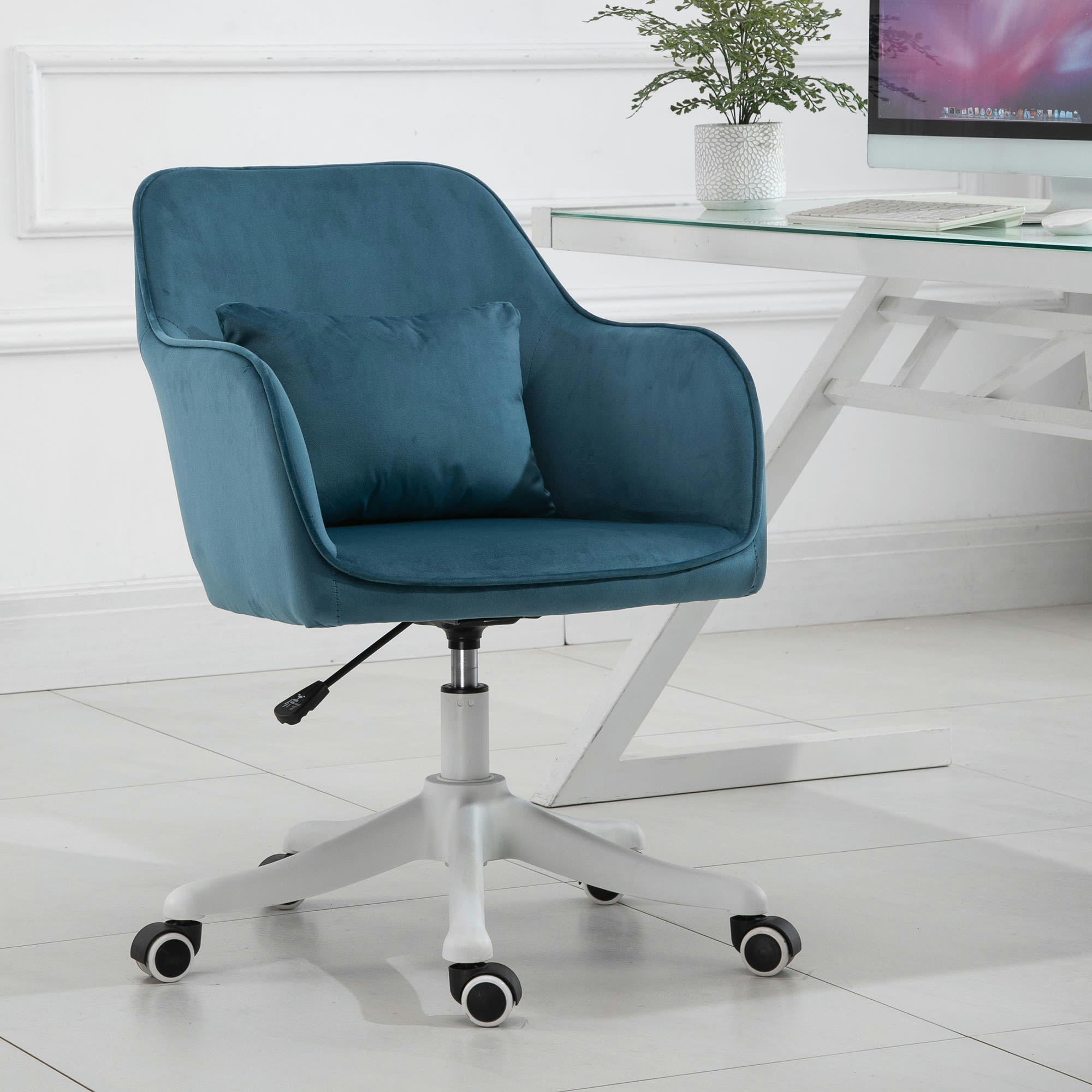 - Chaise de bureau massante velours
