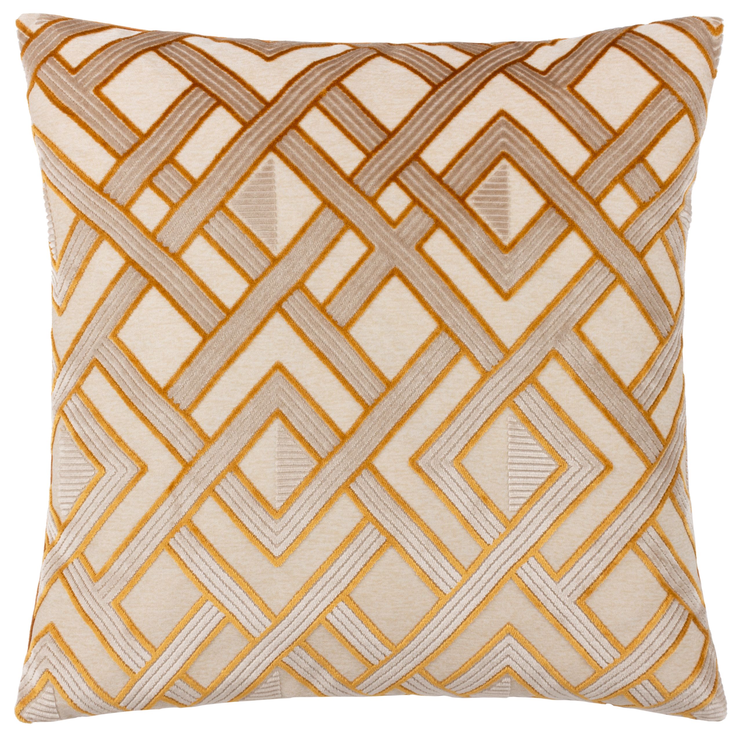 Paoletti Henley Geometric Velvet Cushion