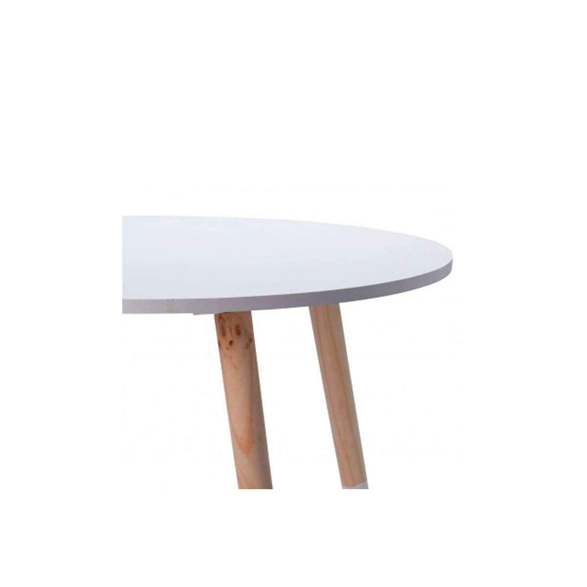 - Table enfant ronde bois blanc