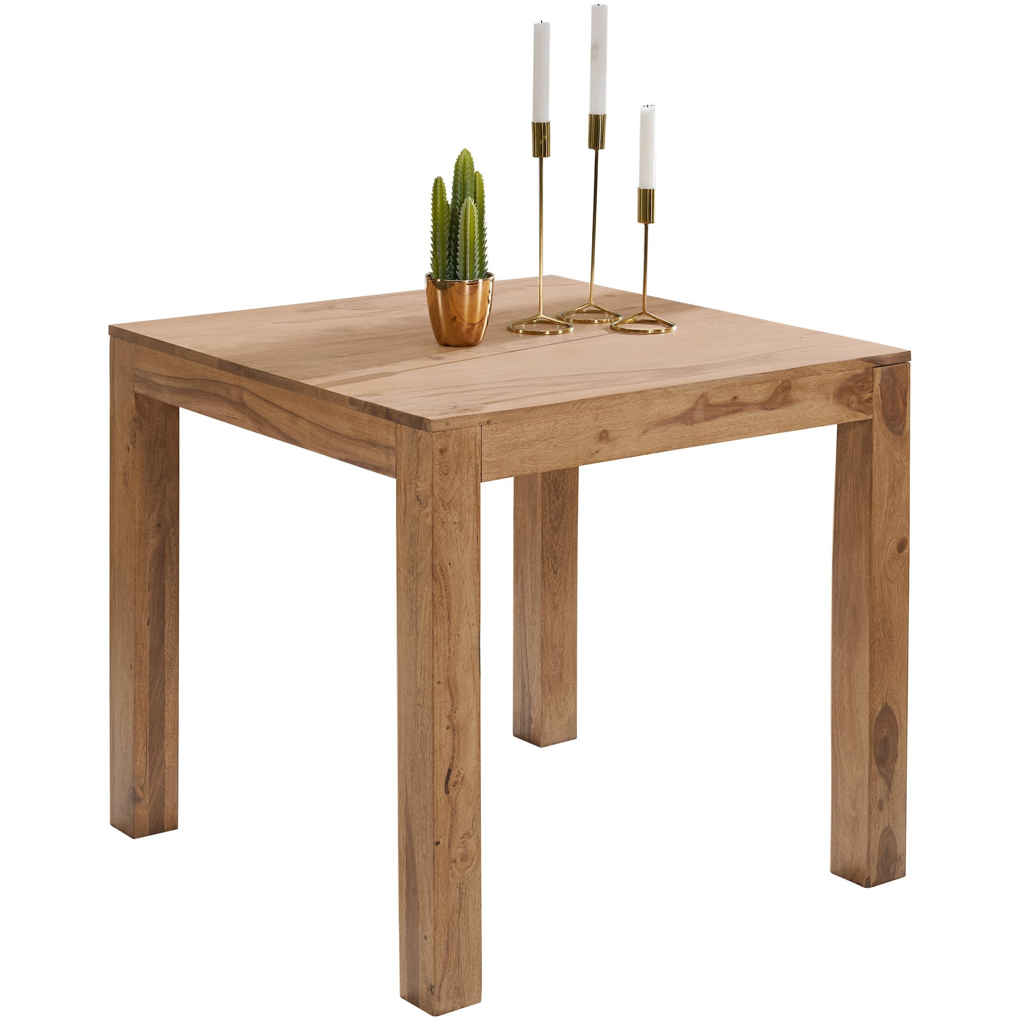 FineBuy Stół do jadalni drewno brązowy 80 cm