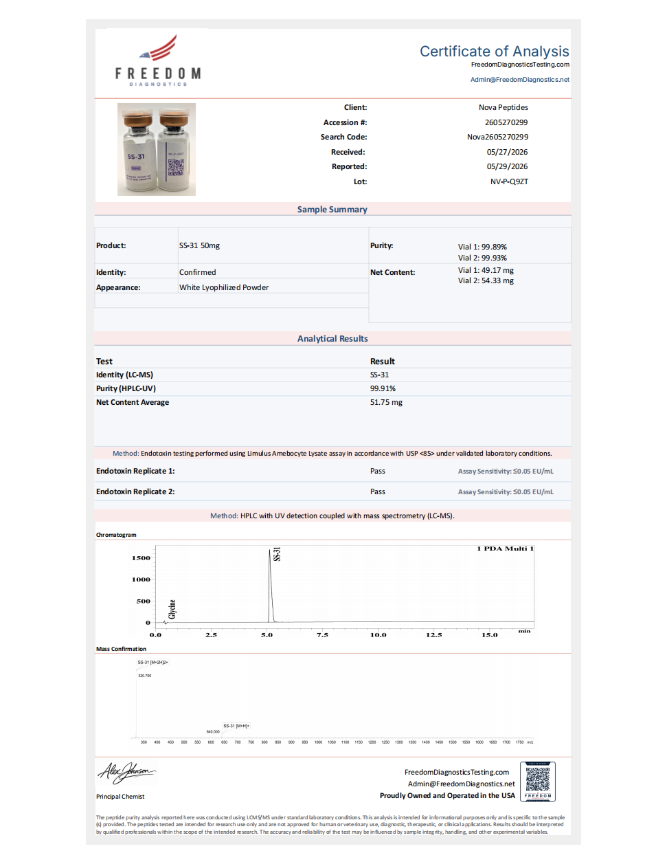 2S50 | SS-31 Elamipretide 50mg × 10 Vials