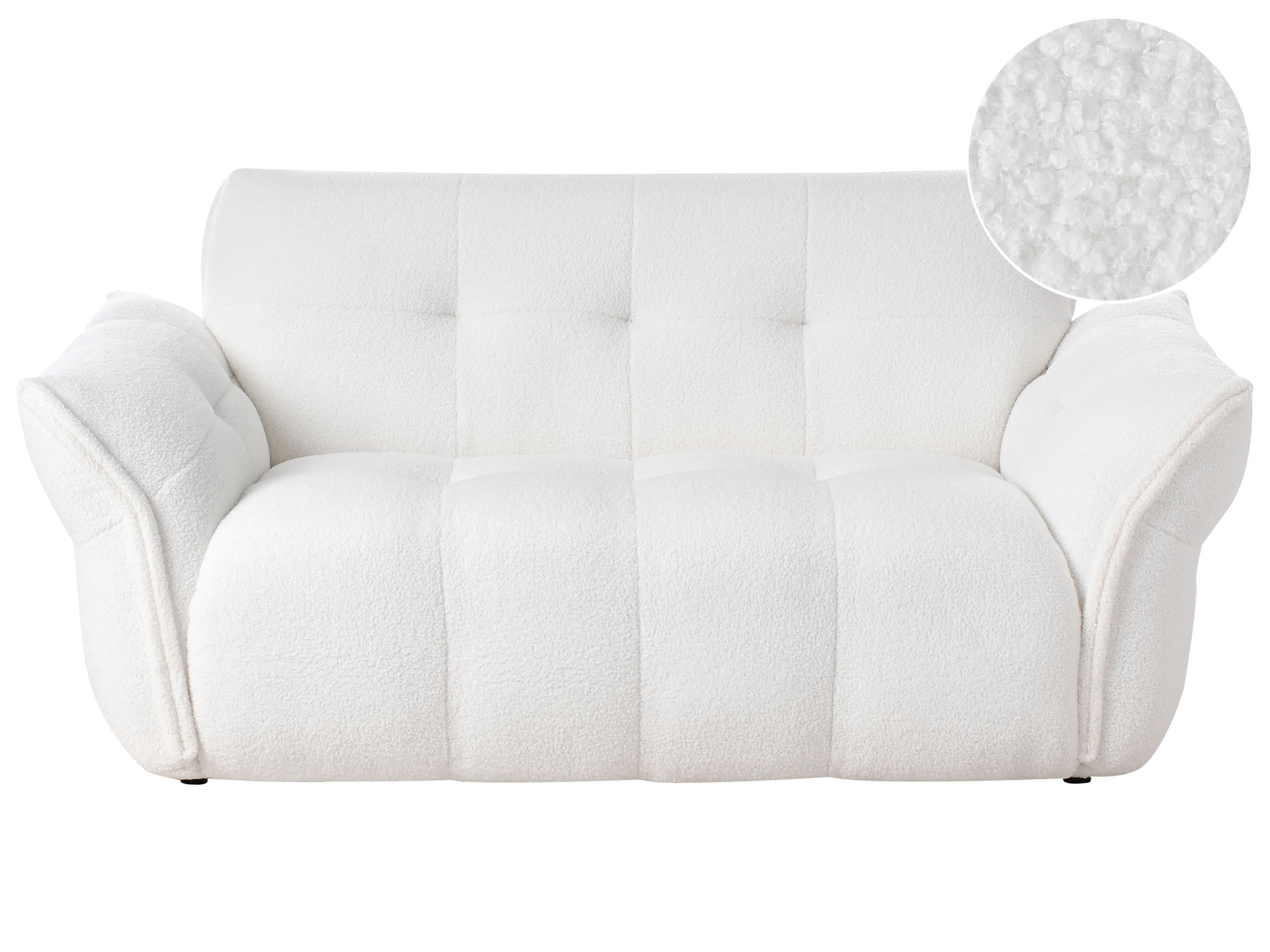 Sofa 2 Seater HALBA Boucle White