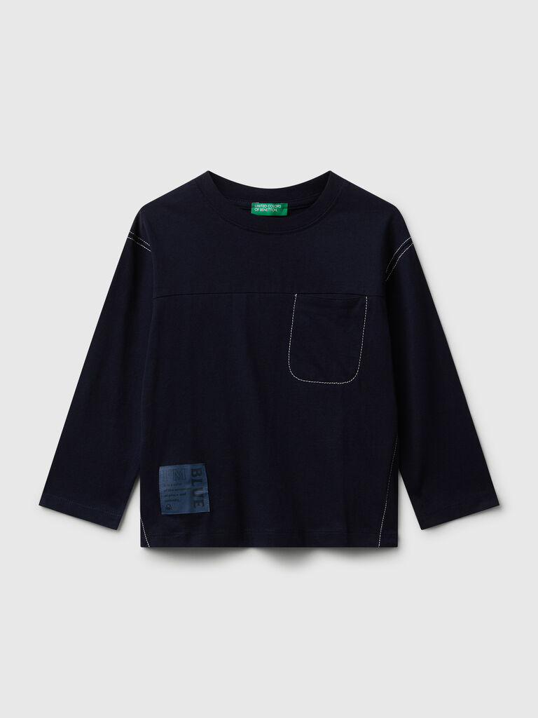 Long sleeve t-shirt with thick print