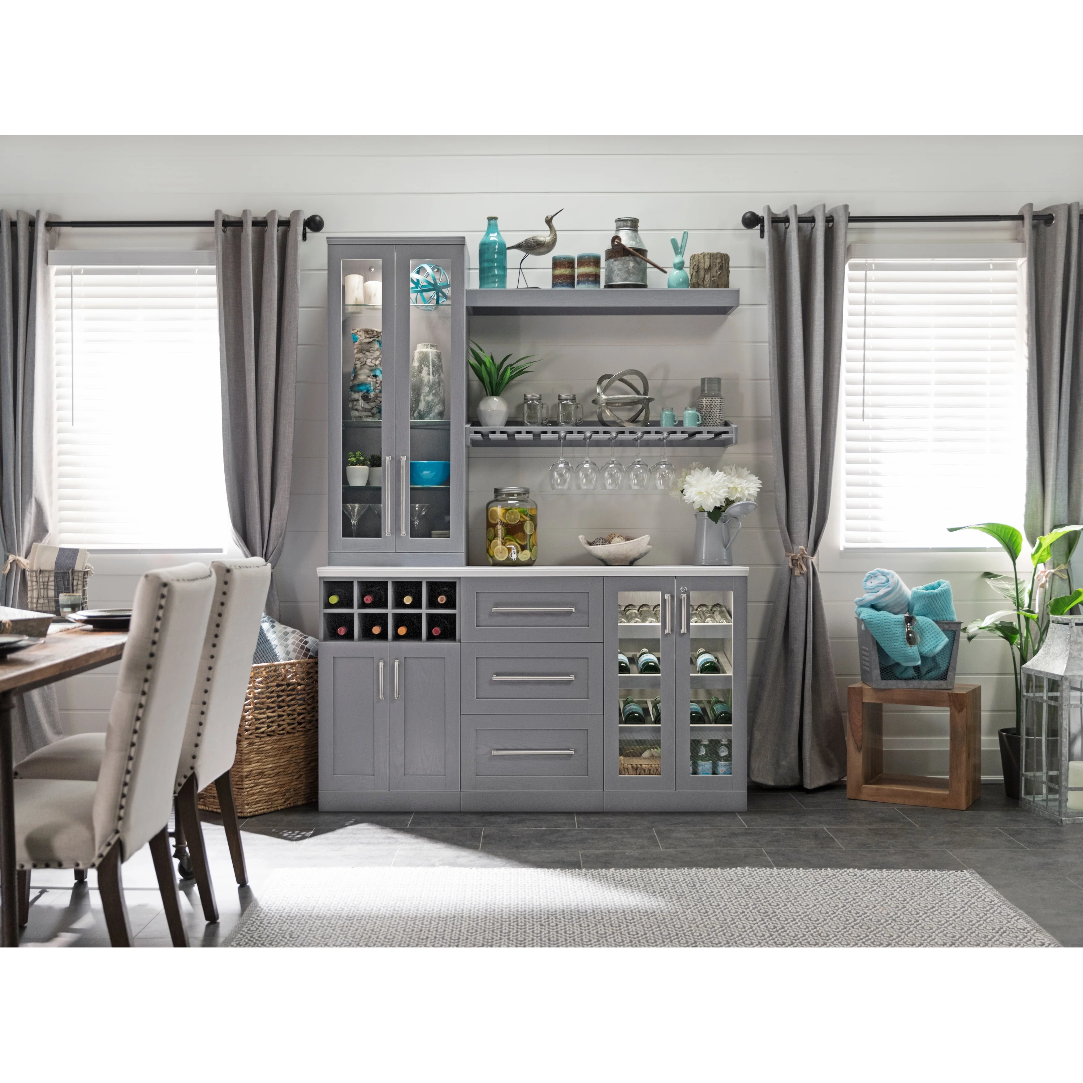 NewAge Products Home Bar 7-Piece Cabinet Set